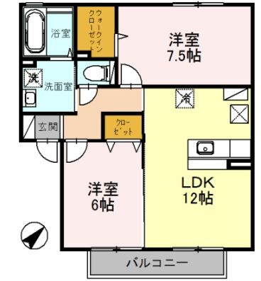 【間取り】 | ヴィラ　ジェルセート　B棟