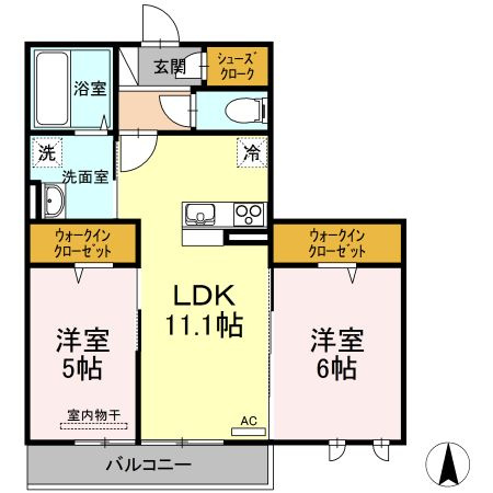 ハーベストの間取り