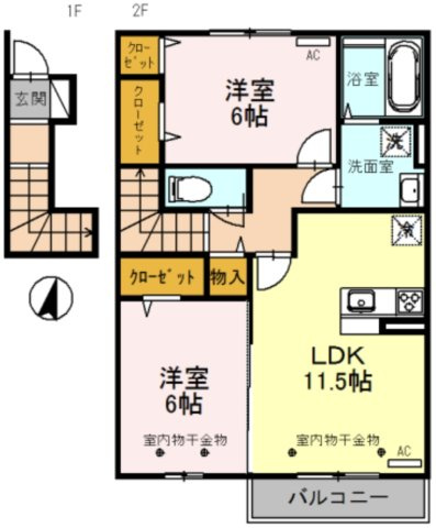 パーシモンフィールドBの間取り