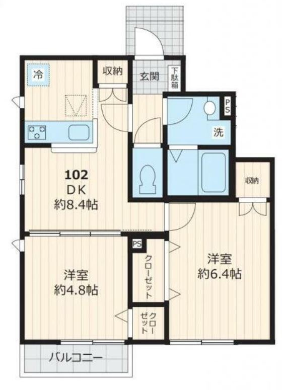 エテルノ小平B棟の間取り