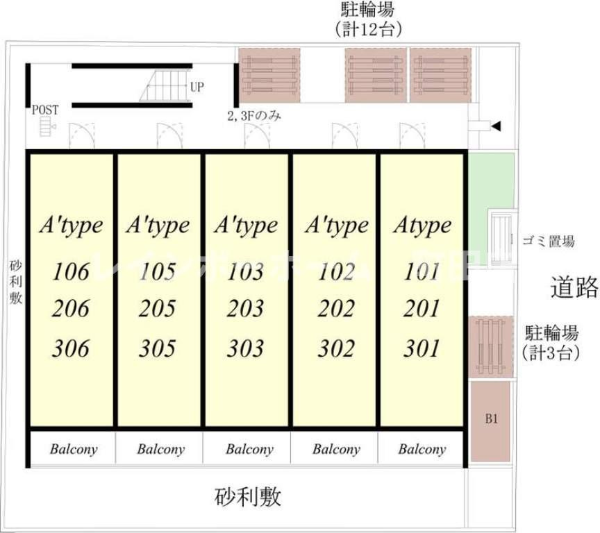 リブリ・ANGEL 大和5※初期費用分割後払いサービス利用可能物件の区画図