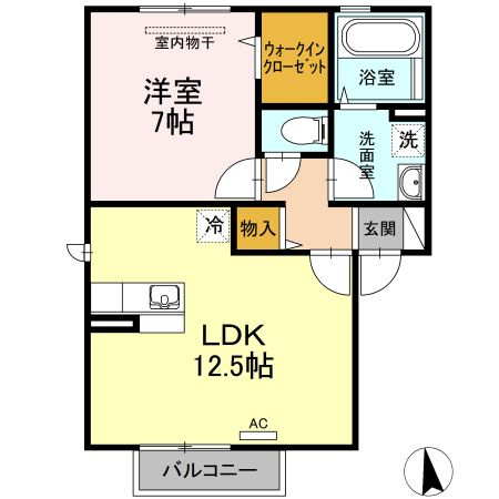 スプリング　フィールド　A棟の間取り
