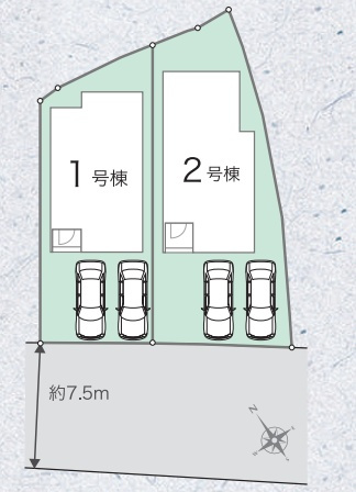 富田林市加太　第1期　新築一戸建ての区画図|全2区画