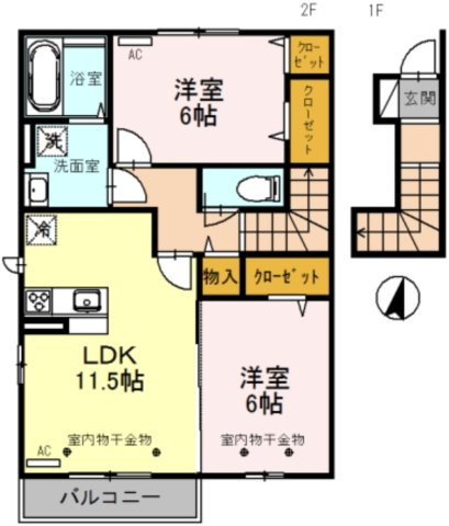 パーシモンフィールドBの間取り