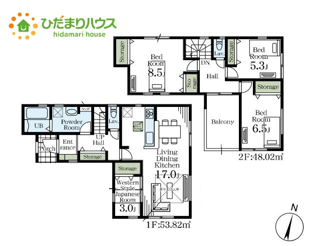 上尾市原市第9　新築戸建　リーブル02の間取り