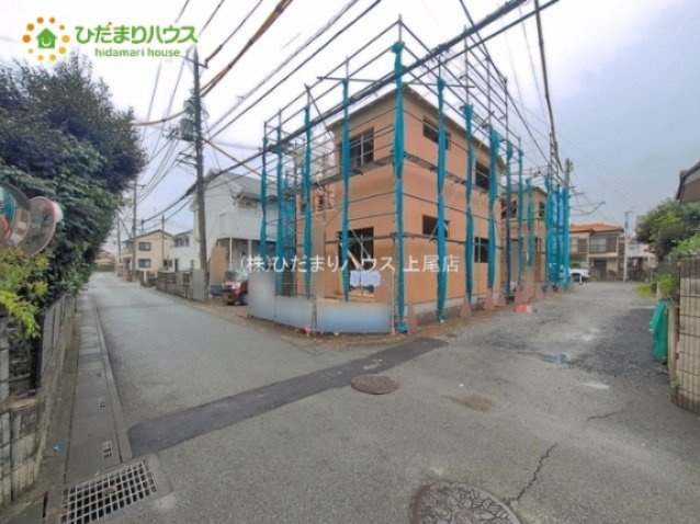 上尾市原市第9　新築戸建　リーブル02の前面道路含む現地写真|9/28撮影