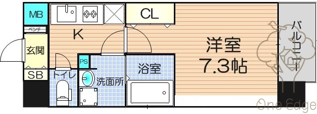 ララプレイス梅田東シエスタの間取り