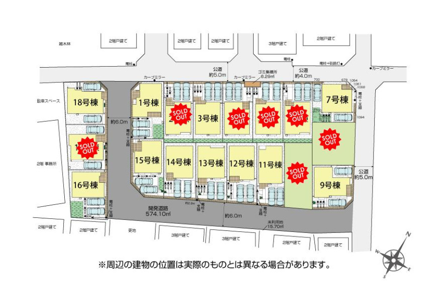 新築／入間郡三芳町北永井　３期　の区画図|駐車スペースあり！（車種による）
