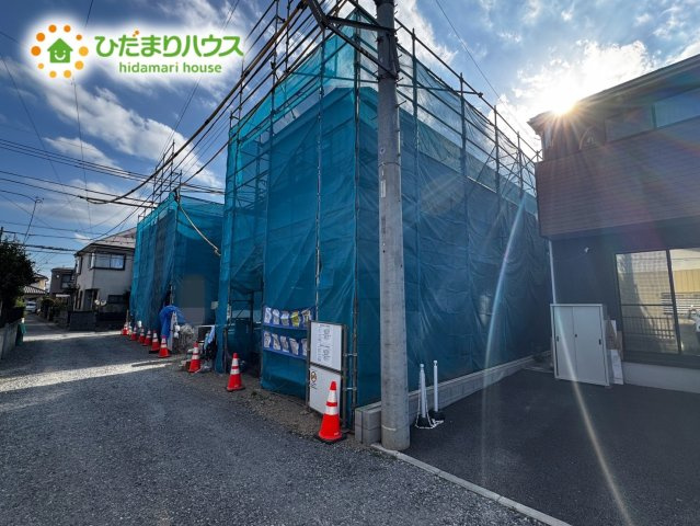 上尾市原市第9　新築戸建　リーブル01の前面道路含む現地写真|10/15撮影