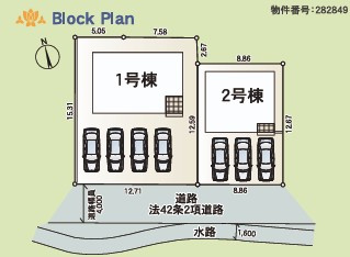 【いわき市内郷高坂町1丁目第10／1号棟】　4台駐車OK☆開放感のある間取りの4LDK物件！の区画図|全体区画図です。