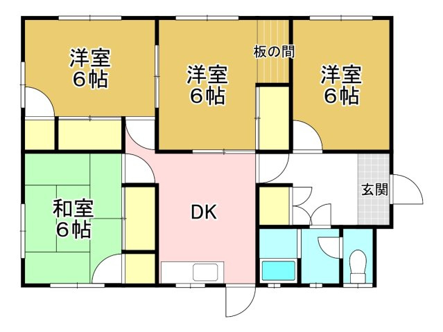 直方市大字頓野の一戸建ての間取り