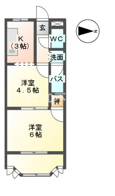 シャンブルクレールＵⅠの間取り