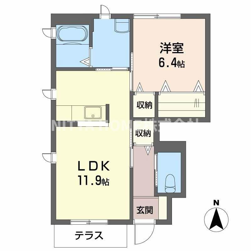 リジエール南屋敷Ⅰ・Ⅱの間取り|室内収納が豊富についています★