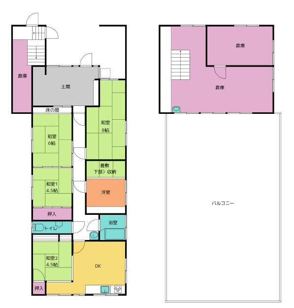 桜木町14-13　中古戸建の間取り