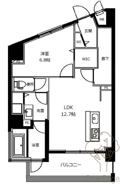 トライエスタ梅北の間取り