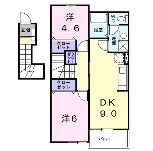エステート雅の間取り