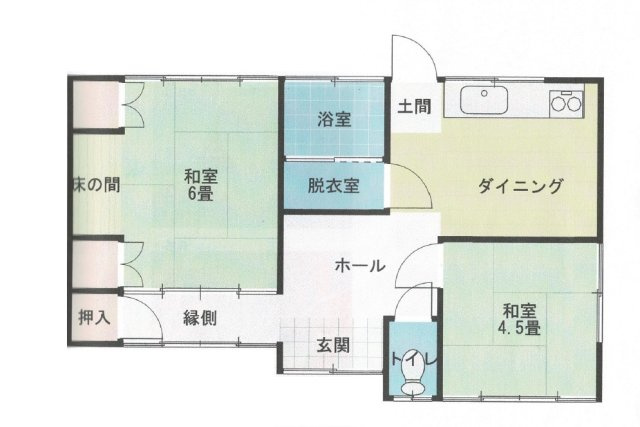 中古平屋住宅　高富の間取り