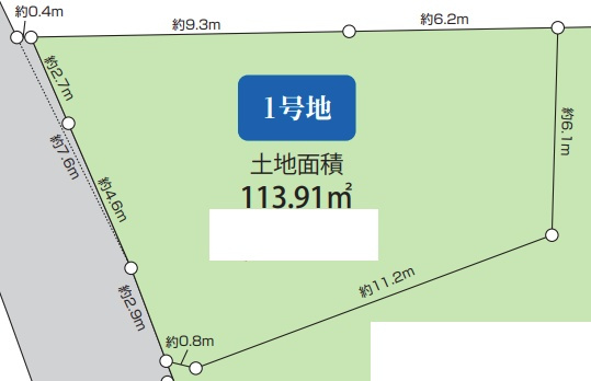 吹田市原町　売土地の土地図|1号地