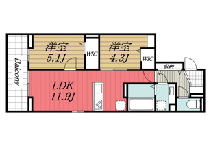 【間取り】 | D-ROOM穴川　Ⅲ