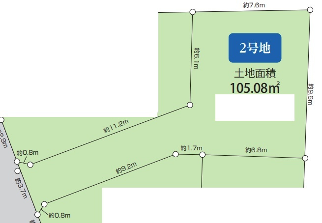 吹田市原町　売土地の土地図|２号地