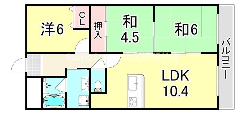 ラフィーネ武庫之荘の間取り