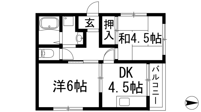 【間取り】 | 前田ハイツ上大市