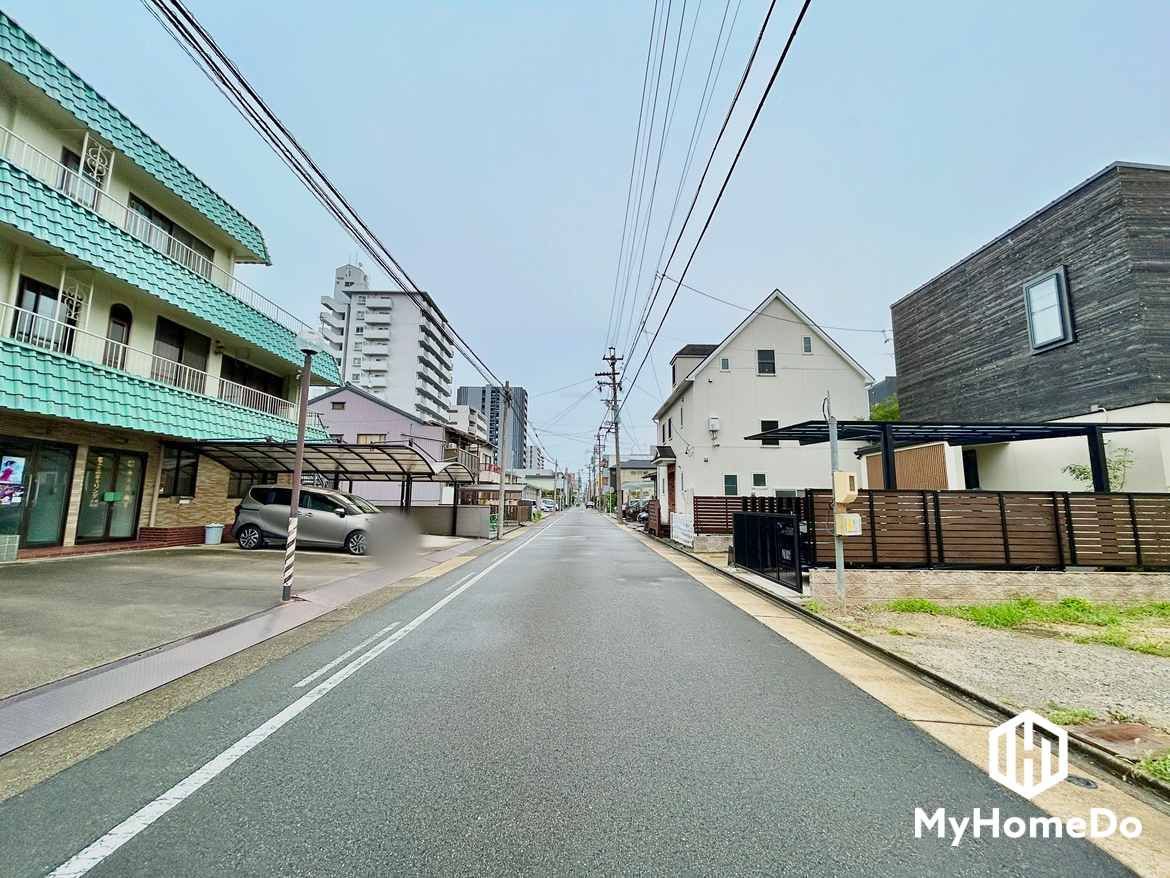 北区金城2丁目の前面道路含む現地写真