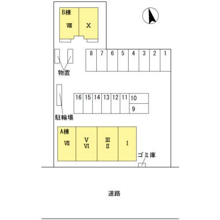 ノールランタン　A棟 Ⅱの区画図
