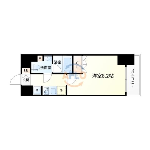 ミュプレ江坂(旧:ベルフェリーク江坂)の間取り|ミュプレ江坂　間取り
