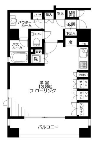 日神デュオステージ早稲田の間取り