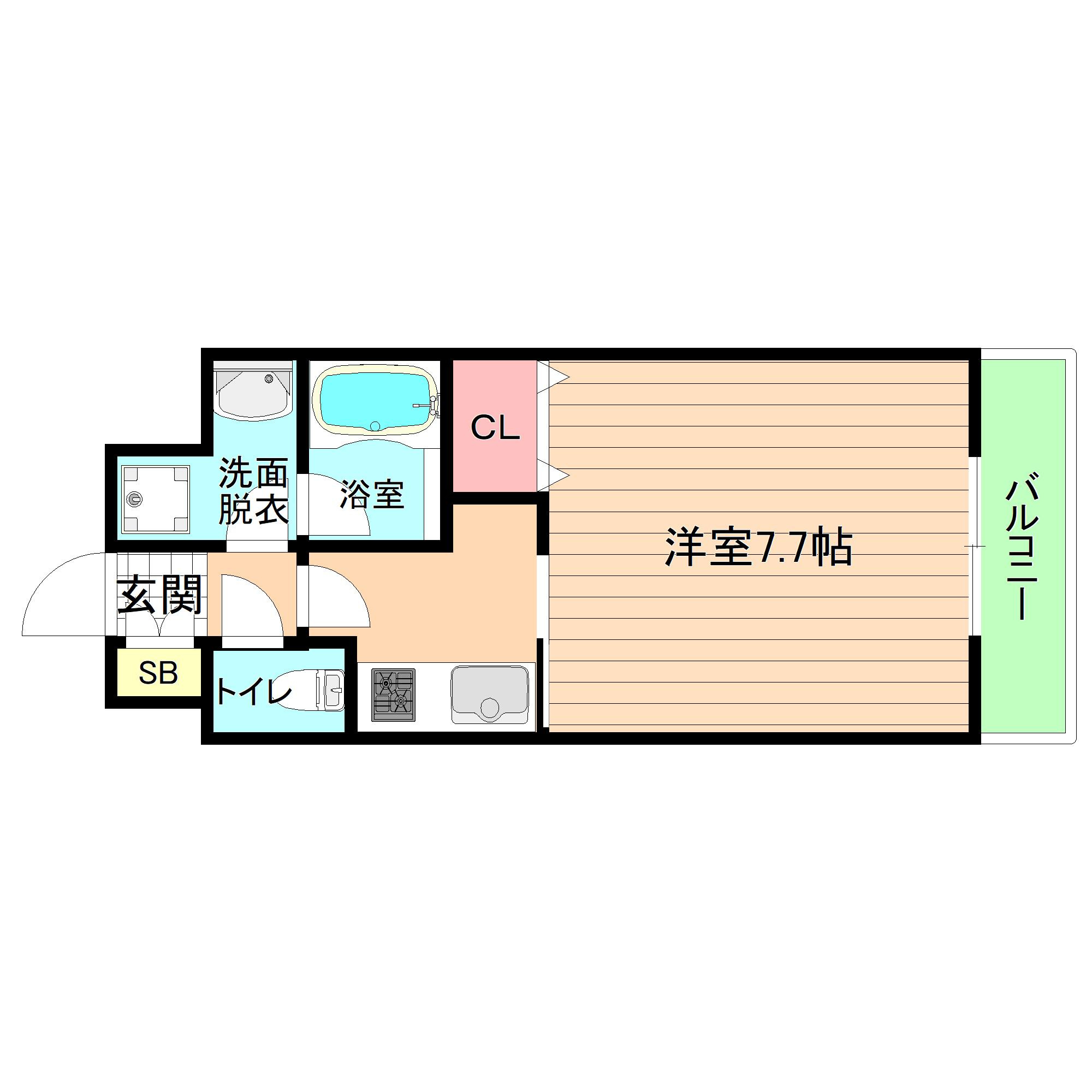 大阪市都島区都島本通３丁目の賃貸マンションの間取り