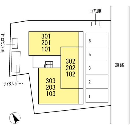 大供ＭＯＭＯ　の区画図