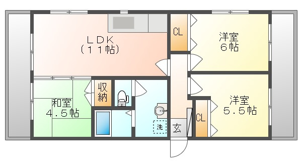 【間取り】 | ラ・フォーレ東古松