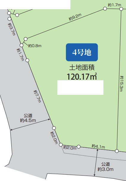 吹田市原町　売土地の土地図|４号地