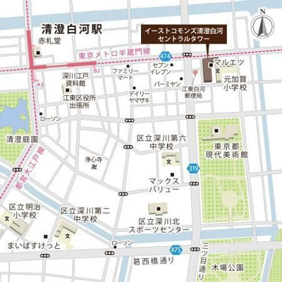 【地図】 | イーストコモンズ清澄白河セントラルタワー
