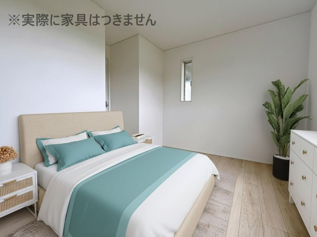 新築戸建・新築建売　西郷村小田倉第36　熊倉小・西郷第一中の洋室|画像はバーチャルホームステージングの加工による演出で、実際の家具は付きません。