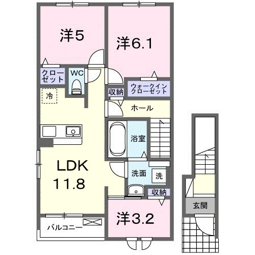 【間取り】 | 仮称；宮久保４丁目アパートⅡ