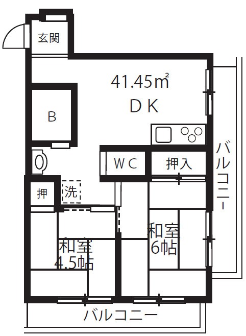 パークサイド南大井の間取り