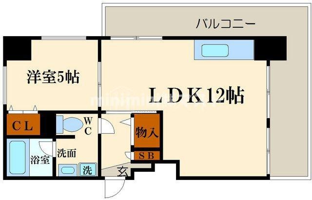 クレールナンバミナミの間取り