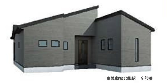 【外観パース】 | 宮代町百間4丁目　Livele Garden.S　新築戸建　全10棟　5号棟 | 4号棟