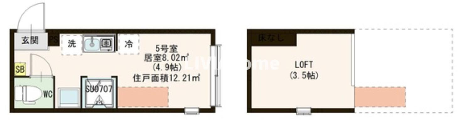 板橋区稲荷台のアパートの間取り