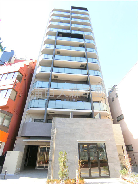 ラクラス蒲田Ⅱの外観|外観　2020年11月築　RC鉄筋コンクリート造地上13階建て1K～1LDK総戸数44戸インターネット無料のペット可高級賃貸　JR京浜東北線蒲田駅近の東京都大田区西蒲田8丁目　ラクラス蒲田Ⅱ