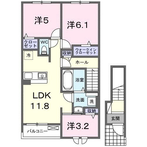 【間取り】 | 仮称；宮久保４丁目アパートⅡ