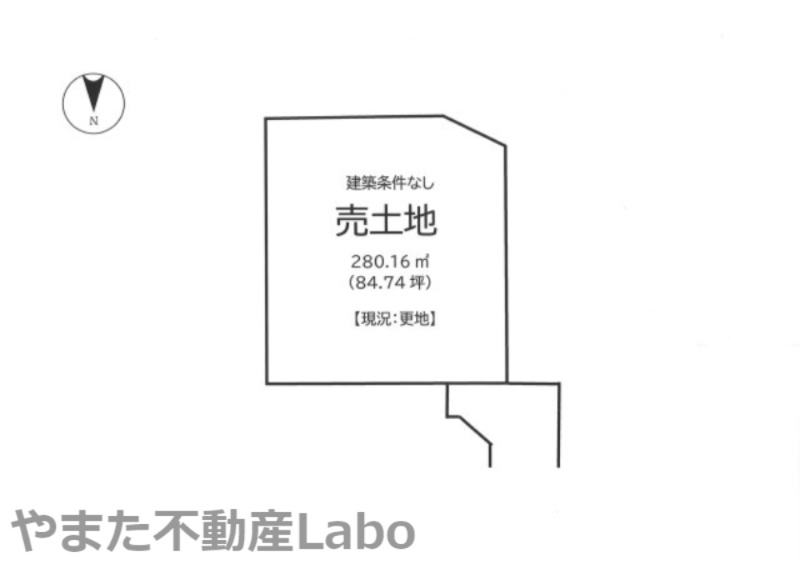 倉吉市駄経寺町2丁目土地の区画図
