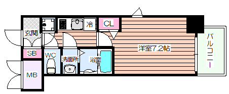 【間取り】 | レジュールアッシュ心斎橋リュクス