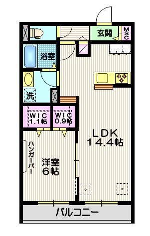 Ｗｉｓｔｅｒｉａ　あざみ野の間取り