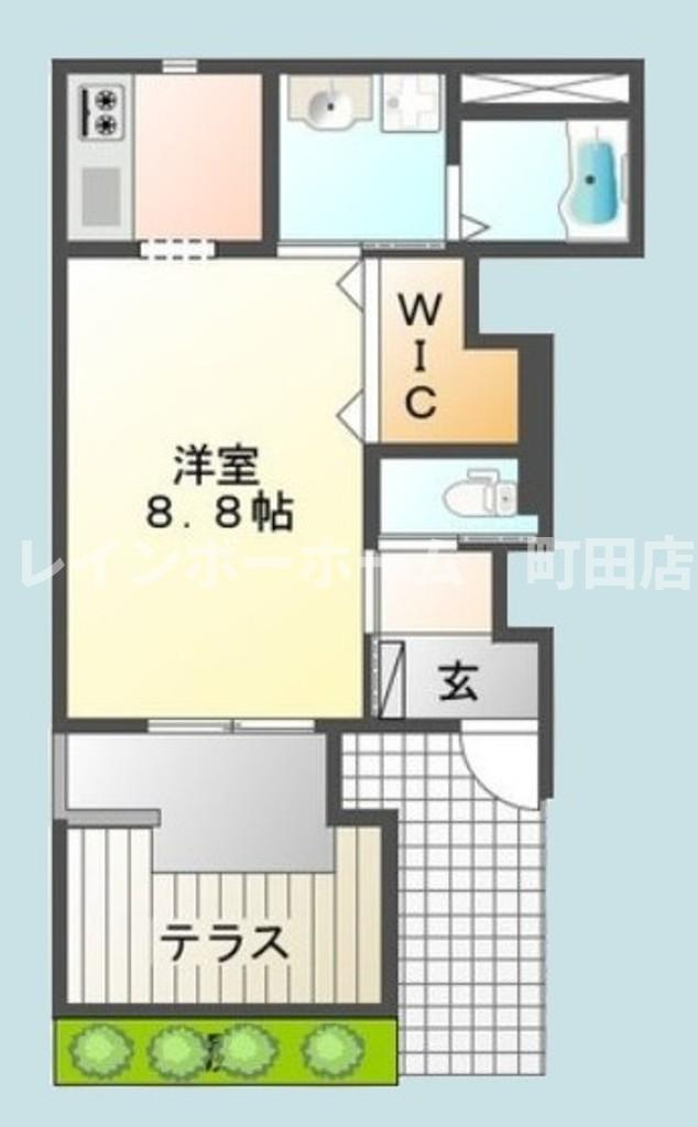 ラ・パーチェ※初期費用分割あと払いサービス利用可能物件の間取り