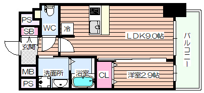 【間取り】 | プレサンス西九条シティベイ