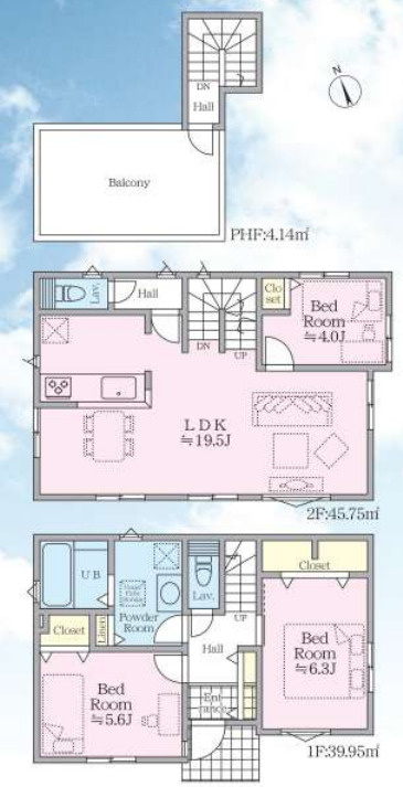 藤沢市善行坂2丁目　新築戸建　全4棟4号棟の間取り