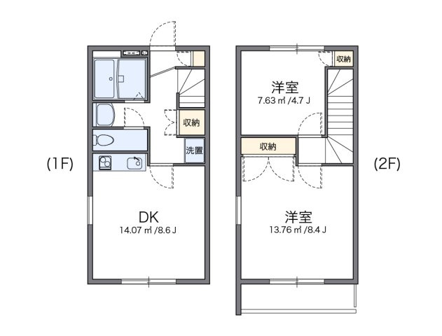 レオパレス白樺Ⅰの間取り